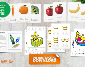Healthy Eating COMPLETE Printable Resources Pack/Bananas Blues/Music/Literacy/Numeracy/ Language/Creativity/Preschool/Toddlers/EYLF