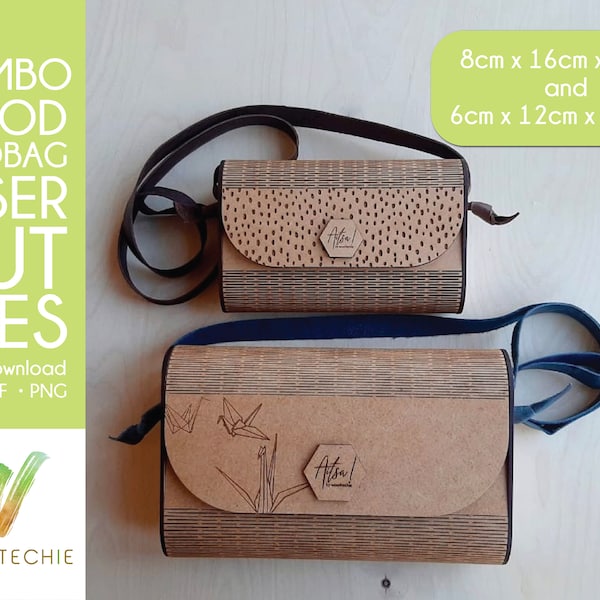 COMBO Aitsa! Wood Handbag Digital Design File (8cm x 16cm x 26cm) and (6cm x 12cm x 19,5cm)