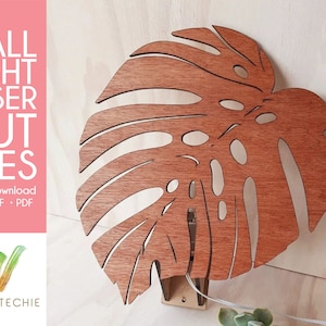Leaf Wall light laser cut file | Wall light bracket laser cut file | Light bracket