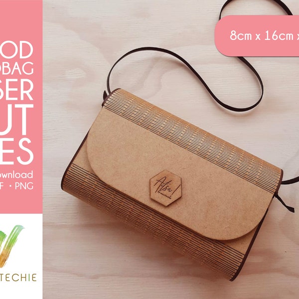 Wooden Handbag Design File | Instant Download (8cm x 16cm x 26cm)
