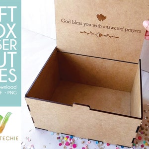 Gift Box Design File Size: 14cm x 10cm x 20cm for 3mm material