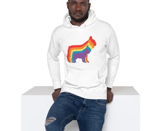 Unisex Hoodie - French bulldog - Pride