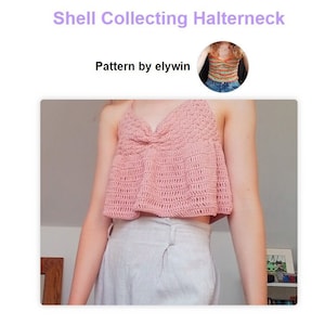 Crochet Halterneck Top Pattern: Shell Stitch, Made-to-Measure (Digital Download)