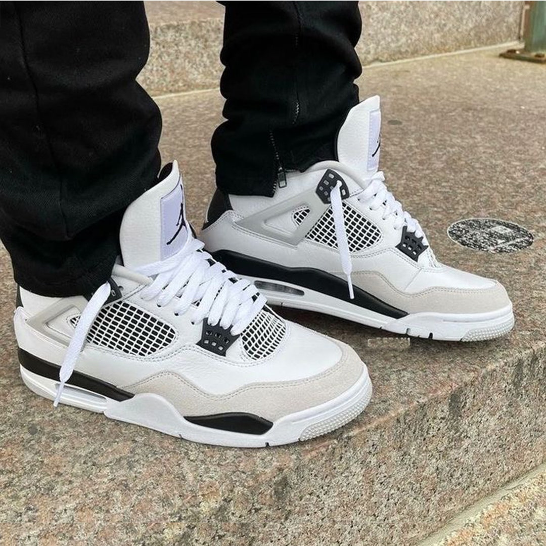 AJ4 Military Sneaker Black Etsy(05)