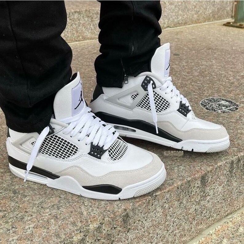 AJ4 Military Sneaker Black Etsy