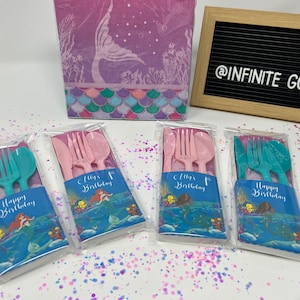 Little Mermaid Utensil Packets