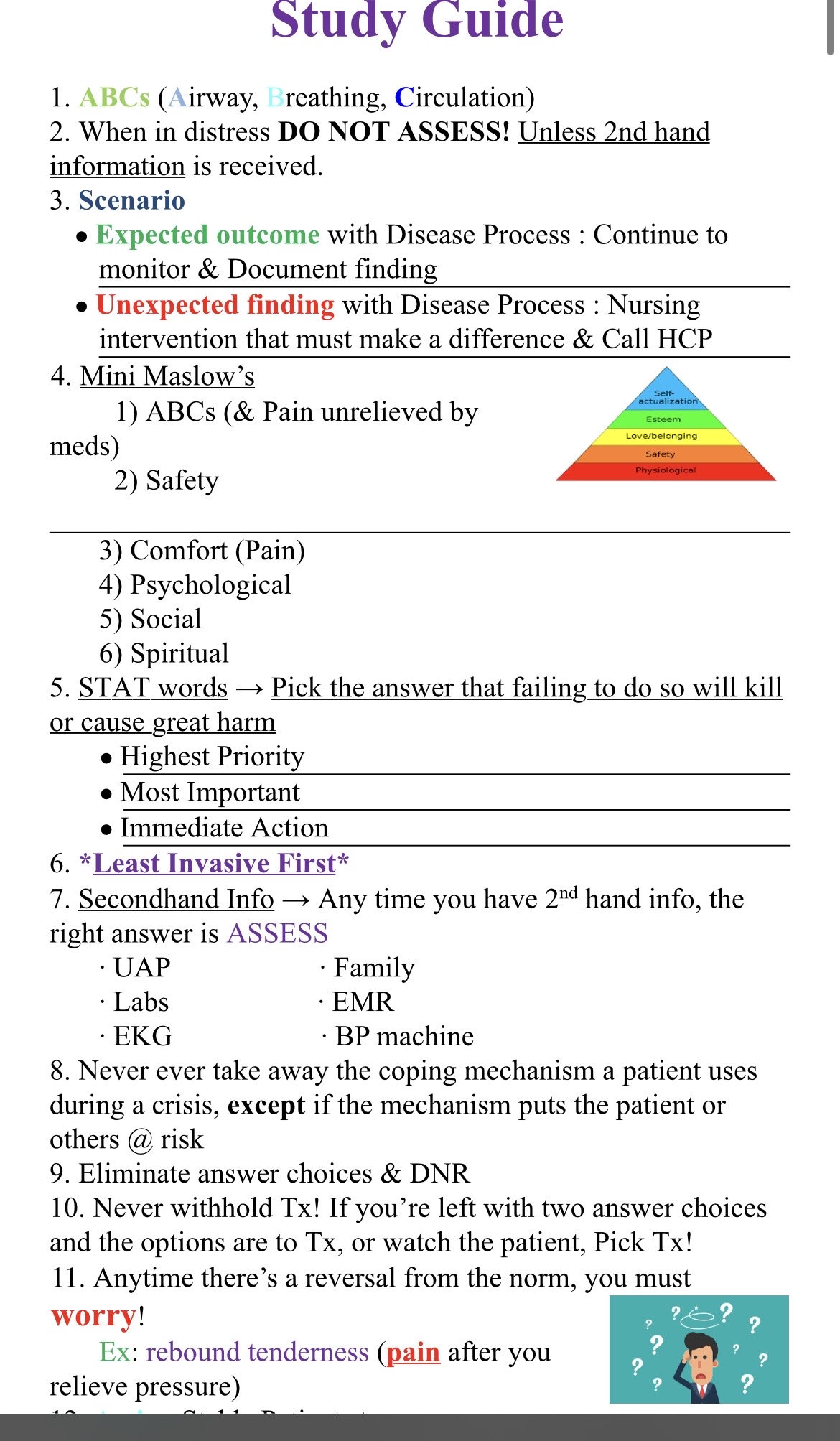 ATI Comp Predictor/Nclex Study Guide