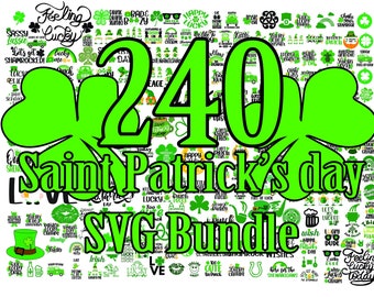 240 St Patrick's Day SVG Mega Bundle, Saint Patrick's Day SVG, St Patricks Day SVG, Luck svg, Clover svg, Shamrock Svg, Irish svg, Cricut