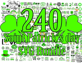 240 St Patrick's Day SVG Mega Bundle, Saint Patrick's Day SVG, St Patricks Day SVG, Luck svg, Clover svg, Shamrock Svg, Irish svg, Cricut