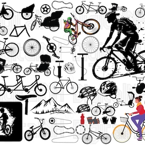 45 Fahrrad SVG Bundle, Fahrrad SVG, Mountainbike SVG, Radfahrer svg, Radfahrer svg, Reiter svg, Helm svg, digitale Datei, Sofort Download