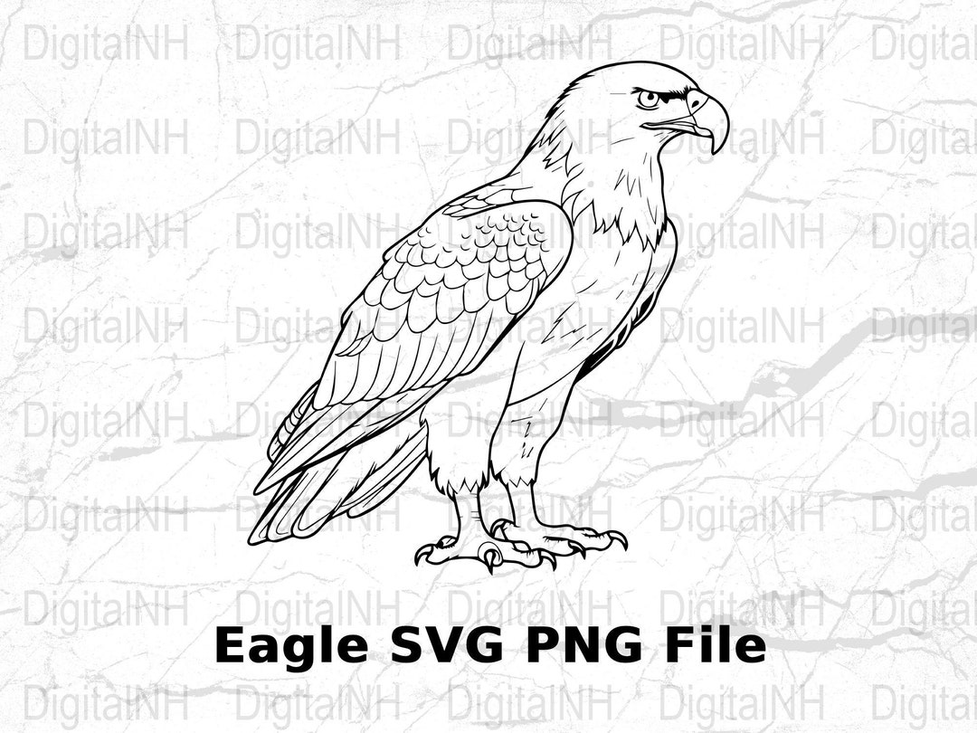 Majestic Eagle SVG File for Cricut, Printable Bird of Prey Clipart ...