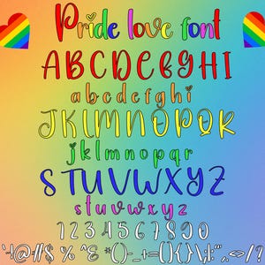 Pride Love police SVG, police LGBTQ +, police de caractères Pride, svg police Love, Love Script svg, police manuscrite Love, TTF