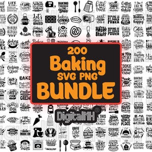 200 Baking SVG PNG Mega Bundle, Baking SVG, Baking Quotes, Cooking svg, Cooking Quotes, Kitchen svg, Download instantâneo, Arquivos digitais