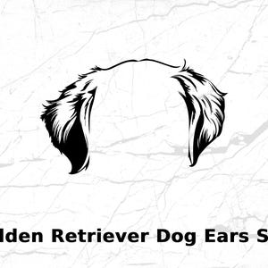 Golden Retriever Dog Ears SVG, Digital Files for T-Shirt, Dog Lover Gift, Pet Portrait Design, Cut File for Cricut, Silhouette, Download