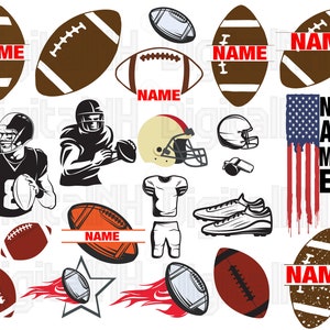22 Football SVG Bundle, Football name svg, football svg, Football team svg png, American football SVG, Football PNG, Football Shirt svg