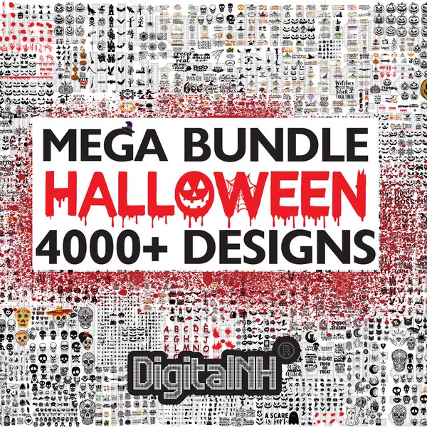 Halloween Mega Bundle, Halloween SVG Bundle, Halloween Geschenk Idee svg, Herbst svg Bundle, Kürbis svg, digitale Dateien, Halloween Clipart