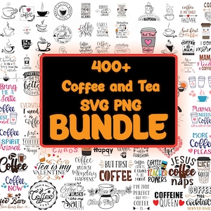 Paquete SVG de café y té, SVG de café, SVG de té, png de café, png de té, svg de citas de café, svg de citas de té, svg de citas divertidas, descarga digital