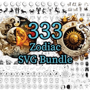Plus de 333 signes du zodiaque SVG, SVG des signes du zodiaque, horoscope SVG, svg signe astrologique céleste, astrologie, svg constellation, cadeau horoscope