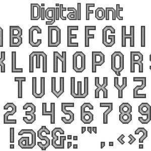 Digital FONT, Pixel-Schrift, gepunktete Schrift, Dot-Schrift, Pixel Dot-Schrift, Schrift SVG, Schrift TTF, sofortiger Download, digitale Datei, Arcade-Schrift