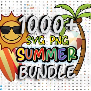 Paquete de más de 1000 SVG de verano, SVG de playa, SVG de citas de verano, SVG de verano, diseño de SVG de camiseta, archivo digital, descarga instantánea