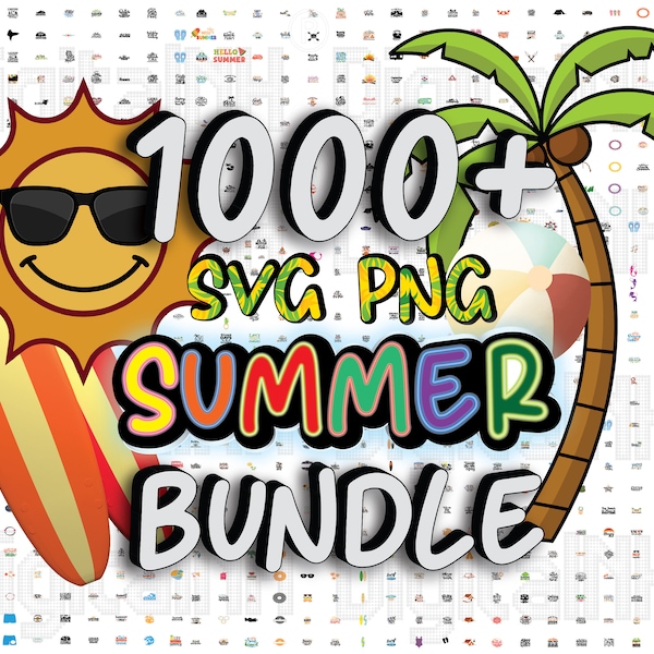 1000+ Sommer SVG Mega Bundle, Strand SVG, Sommer Zitate SVG, Sommer svg, Shirt svg Design, digitale Datei, Sofortiger download