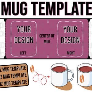 11|12|15 oz Mug Template SVG Set, Mug Wrap Template, Full Wrap Mug SVG, Mug template for cricut, Digital File, Instant Download