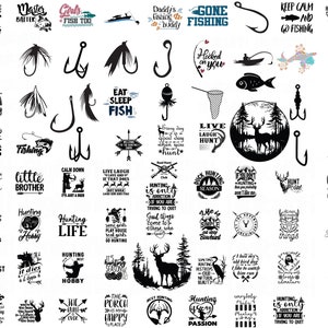 Paquete de más de 150 SVG de caza y pesca, paquete de SVG de caza, SVG de pesca, SVG de ciervo, SVG de cazador, SVG de vida de caza, SVG de trofeo de caza, archivo digital