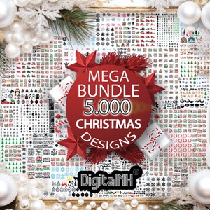 5000+ Weihnachten SVG PNG Mega Bundle, Weihnachts Bundle SVG, Weihnachtsmann svg, Weihnachtsgeschenkidee, Winter svg Bundle, digitale Dateien