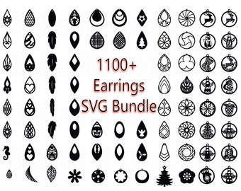 1100+ OHRRINGE SVG-Bundle, Ohrring SVG-Bundle, Ohrringschnittmuster, Lederohrring svg, Ohrring Cricut-Dateien, Mega Bundle, digitale Datei
