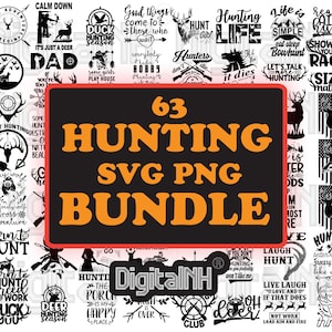 63 chasse SVG PNG Mega Bundle, chasse SVG, citations de chasse, chasse au cerf, chasse svg, svg chasseur, téléchargement immédiat, fichiers numériques