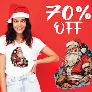 Santa Claus PNG design, Cool Santa PNG, Christmas Gift Idea, Christmas design, Christmas Sublimation file for Shirt Design, Digital File