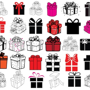 30 regali SVG PNG Bundle, scatola regalo SVG, regalo svg, scatola svg, idea regalo svg, regali di Natale, regalo di Pasqua, regalo di compleanno, download digitale