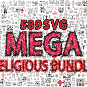 589 Christliches SVG-Bundle, Religiöses SVG-Bundle, Kreuz SVG, Bibel-Vers-Svg, Schrift-Svg, Glaube-Svg, Jesus-Svg, Digitale Datei