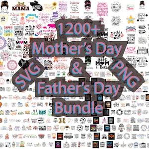 1200+ Moederdag en Vaderdag SVG megabundel, Moederdag SVG, Vaderdag SVG, T-shirt SVG-ontwerp, digitaal bestand, Instant download
