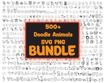 Doodle Animal SVG Mega Bundle, Doodles SVG Bundle, Doodle SVG, Doodle Animals svg, Hand Drawn Animal svg, Baby Animal Svg, Digital files