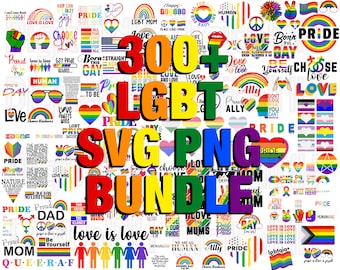 300+ LGBTQ SVG-Bundle, LGBT svg, Pride svg, Gay Pride svg, lgbt-Zitate svg, Regenbogen svg, Gay svg, digitale Datei, sofortiger Download