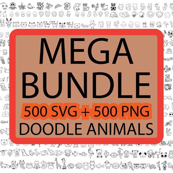 500+ Doodle Animal SVG PNG Bundle, Doodle Animal SVG, Animals svg, Hand Drawn Animal svg, Baby Animal Svg, Doodle Svg, Digital File