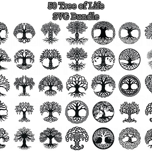 50 TREE of LIFE SVG Bundle Celtic Tree of Life Svg Bohemian - Etsy