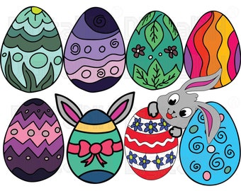 Easter Eggs SVG Bundle, Bunny SVG, Easter Bunny SVG, Eggs svg Bundle, Easter svg, Easter Egg Silhouette, Hand drawn Easter Eggs, Egg svg