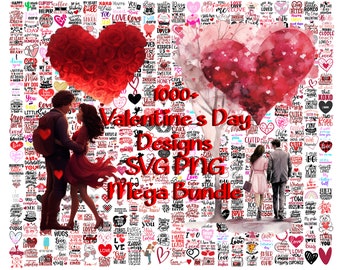 1000+ Valentine's Day SVG PNG Mega Bundle, Valentine's Day SVG, Valentine's Day Quotes, Valentine svg, Valentine png, Digital Download