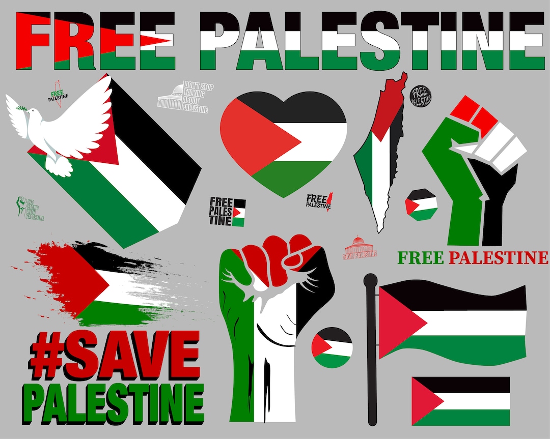 17 Palestine SVG PNG Bundle, Palestine Flag SVG, Free Palestine Quotes ...