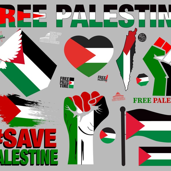 17 Palästina SVG PNG Bundle, Palästina Flagge SVG, Kostenlose Palästina Zitate, Flagge svg, Speichern Palästina svg, digitale Datei, sofortiger Download