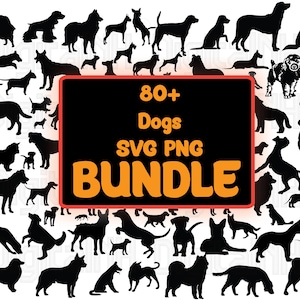 80+ Dog SVG Bundle, Dog SVG, Dog Breeds svg, Dog Silhouette, Puppy svg, Pet svg, Dog cutfile, Digital Files, Instant download