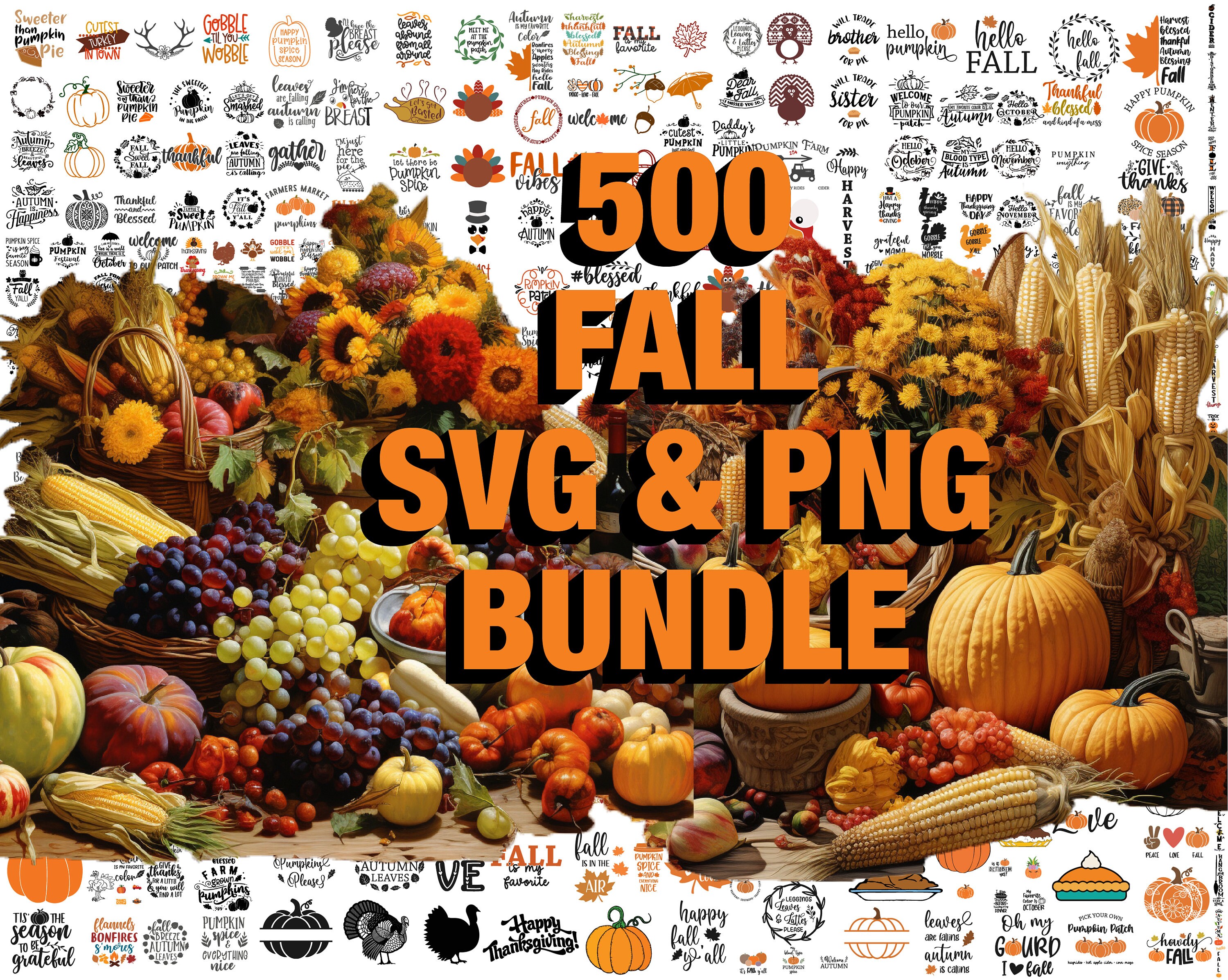 500+ Herbst Designs SVG PNG Bundle, Herbst SVG Mega Bundle, Herbst Herbst Dekoration, Herbst Ernte Herbst Dekoration, Herbst T-Shirt-Design