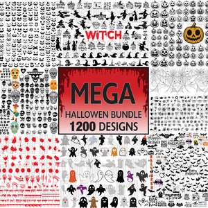 1200 Designs Halloween SVG Mega Bundle, Halloween SVG Bundle, Fall SVG, Halloween Gift Idea, Halloween Quotes svg, Digital Files
