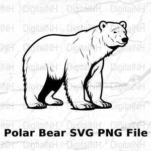 Polar Bear Silhouette SVG: DIY Craft Cutting File (Digital Download)