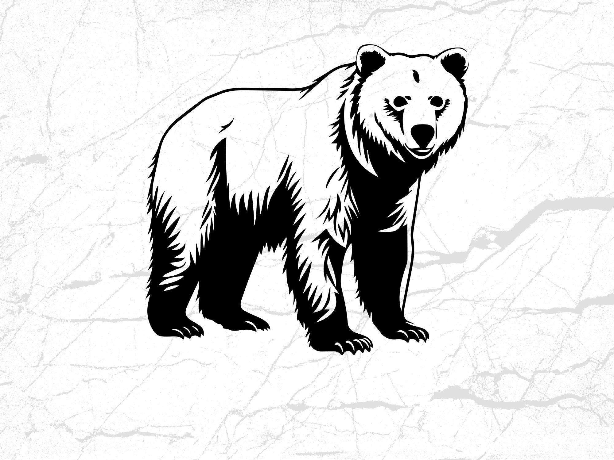 Bear Silhouette SVG: Forest Wildlife Clip Art (digital Download) - Etsy, image size:2000x1500