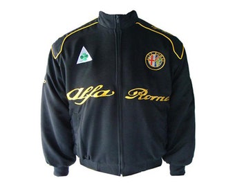 Alfa Romeo Black Racing Jacket NASCAR 