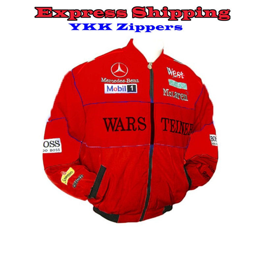 Mercedes Benz West Mclaren Red Racing Jacket Nascar Racing Jacket Etsy