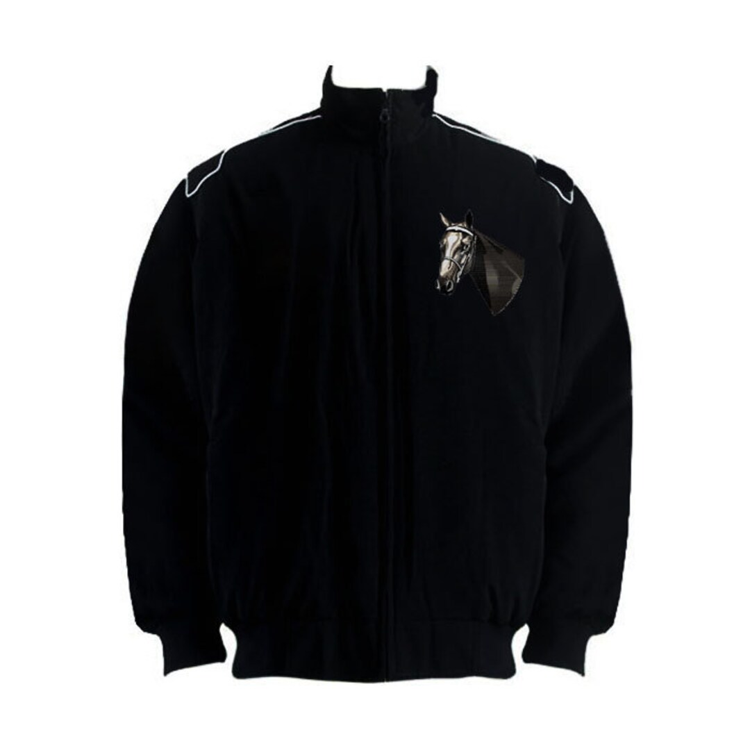 American Saddlebred Horse Jacket Black Embroidered Jacket Etsy